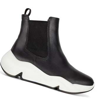 Women's Ecco Chunky Chelsea Boots Black | Canada 8TCE